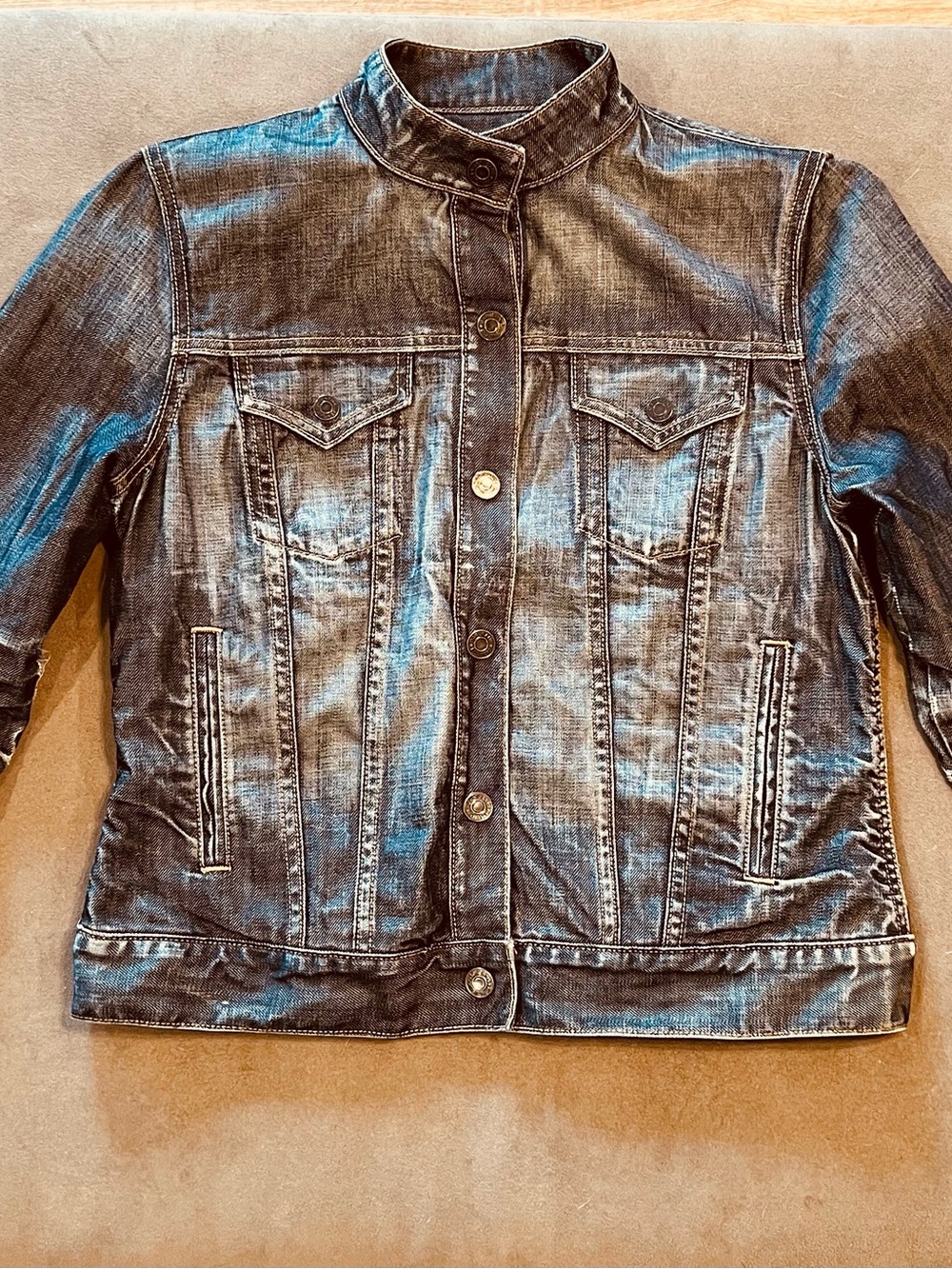Gap Dark Wash Denim Jacket - Classic Button Front